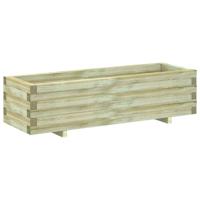 Plantenbak verhoogd rechthoekig 120x40x30 cm hout - thumbnail