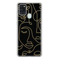Samsung Galaxy A21s siliconen hoesje - Abstract faces - thumbnail