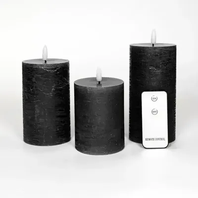 Ledkaars wax 3d lont ab bo s3 zwt Anna's Collection - Annas collection