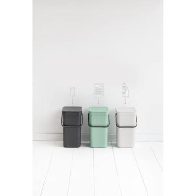 Brabantia Sort & Go afvalemmer 12 liter light grey