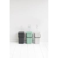 Brabantia Sort & Go afvalemmer 12 liter light grey - thumbnail