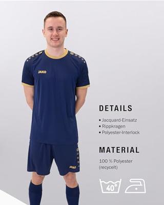 JAKO 4224 Shirt Iconic Km - Navy/Marine/Goud - S