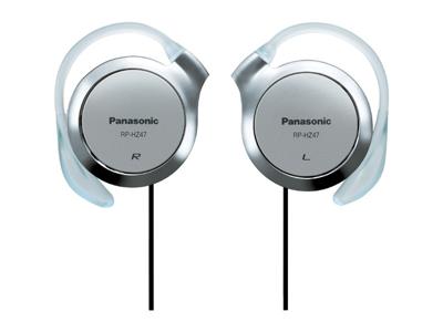Panasonic RP-HZ47-S Hoofdtelefoon opliggend oorbeugel zilverkleurig - Hoofdtelefoon (oorhaken, bekabeld, 14-24000 Hz, 1 m, zilver)