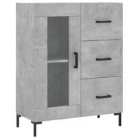 Dressoir 69,5x34x90 cm bewerkt hout betongrijs - thumbnail