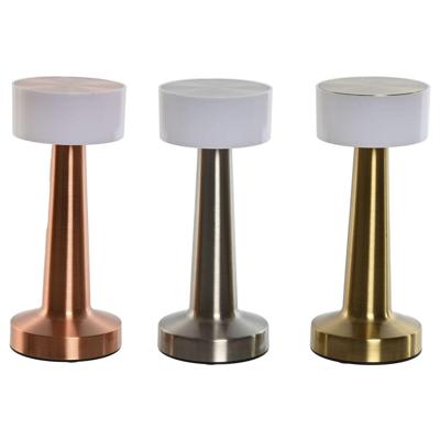 Bureaulamp Home ESPRIT Koper Gouden Zilverkleurig 9 x 9 x 21 cm (3 Stuks)