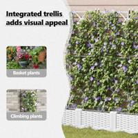 Tuin Bloempot 3 pcs Wit Staal - thumbnail