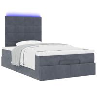 Ottoman bed met matrassen en LED's 120x200cm fluweel - thumbnail