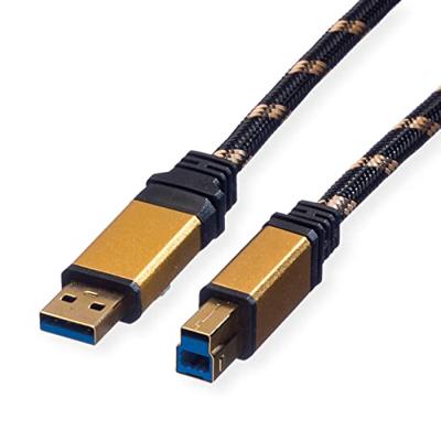 ROLINE GOLD USB 3.2 Gen 1 kabel, type A-B, 1,8 m ROLINE GOLD USB 3.2 Gen 1 kabel, type A-B, 1,8 m