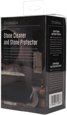 Forzalaqua onderhoudsset voor natuursteen inclusief doek, cleaner en impregnator 8010700