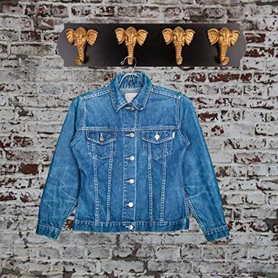 Houten kapstok olifant ca. 48x11x5,5cm