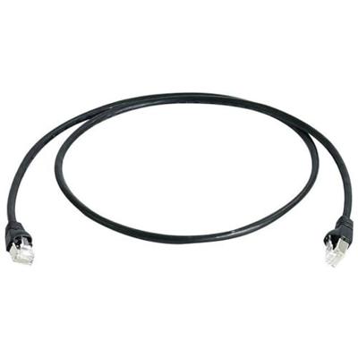 Telegärtner 100007978 RJ45 Netwerkkabel, patchkabel CAT 6A S/FTP 1.00 m Zwart Vlambestendig, Snagless, Pair afscherming, Afgeschermd (dubbel), Halogeenvrij, UL