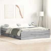 Bedframe grijs sonoma eikenkleurig 150x200 cm King Size - thumbnail