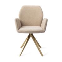 Jesper Home Eetkamerstoel 'Misaki' Turn Gold, kleur Funky Fudge - thumbnail