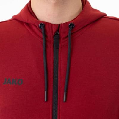 JAKO 6829 Jas Met Kap Premium Basics - Rood Gemeleerd - XXL