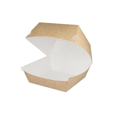 TakeAware Hamburgerbak groot kraft/wit (400 stuks)