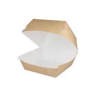 TakeAware Hamburgerbak groot kraft/wit (400 stuks) - thumbnail