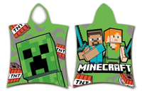 Minecraft poncho groen 50x115cm - thumbnail