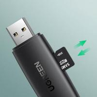 Ugreen SD/micro SD-kaartlezeradapter (USB-A/USB-C) zwart (CM304) - thumbnail