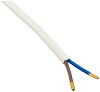 Kopp aansluitsnoer Euro 2x0,75mm2 wit (2mtr) - thumbnail