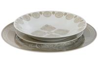 Serviesset Home ESPRIT Blauw Wit Beige Porselein 18 Onderdelen 27 x 27 x 2 cm - thumbnail