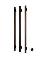 Hotbath &MORE set van 3 rails RARV135 ROUND135 cm met separate schakelaar en inbouw element Tuscan Bronze (RARV135-3TB) - thumbnail