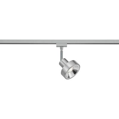 LED Railverlichting - Track Spot - Trion Dual Leonida - 2 Fase - GU10 Fitting - Rond - Mat Nikkel - Aluminium