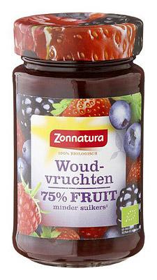 Zonnatura Fruitspread woudvruchten 75% bio 250 Gram