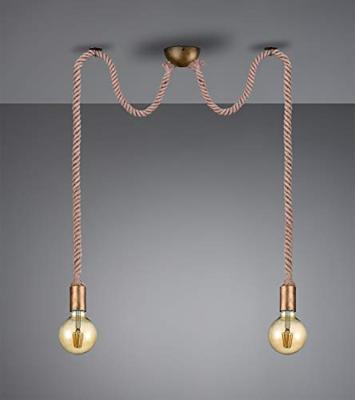 Trio HanglampCord touwlamp 2-lichts brons - 310100204