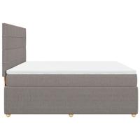 Boxspring met matras stof taupe 180x200 cm - thumbnail