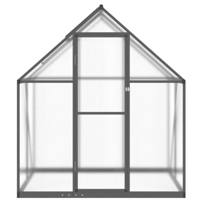 Tuinkas met basisframe 169x114x195 cm aluminium antracietkleur - thumbnail