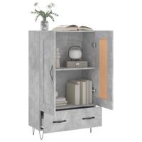 Hoge kast 69,5x31x115 cm bewerkt hout betongrijs - thumbnail