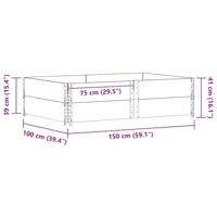 Palletopzetranden 2 st 150x100 cm massief grenenhout - thumbnail