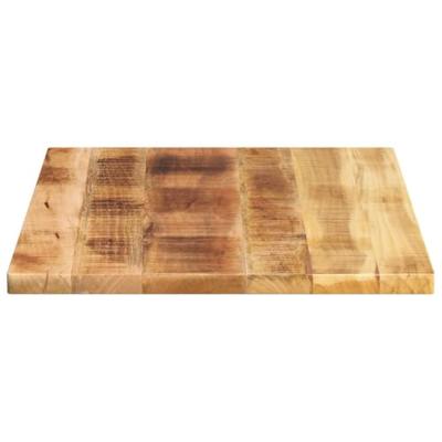 Tafelblad rechthoekig 80x60x3,8 cm massief ruw mangohout