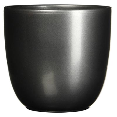 Mica Decorations bloempot Tusca rond 25x23 cm antraciet