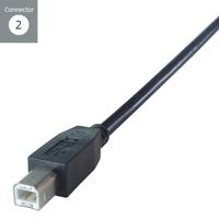 Computer Gear 26-2907 - 3M USB 2 High Speed Connector Kabel A Mannelijk naar B Mannelijk (zwart) - thumbnail