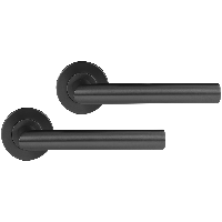 Differnz | Amsterdam deurkruk | rozet - rond | gun metal - thumbnail