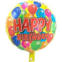 Folieballon Verjaardag &apos;Happy Birthday&apos; Balloons - 43cm - thumbnail