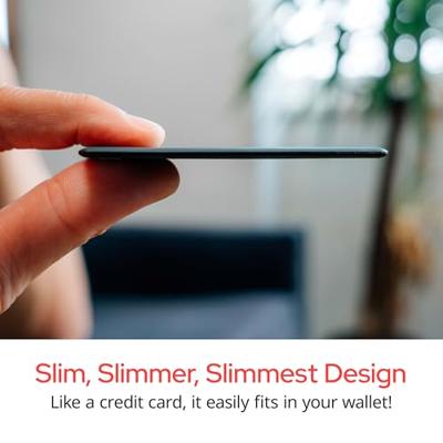Verbatim My Finder Wallet Tracker - Dunne, oplaadbare Bluetooth-kaartzoeker voor portefeuilles, bagagelabels en meer, compatibel met Apple Find My (alleen iOS), 2-pack, zwart en zilver