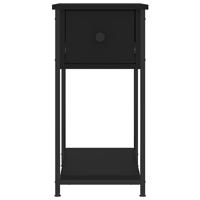 Nachtkastje 30x60x60 cm bewerkt hout zwart - thumbnail