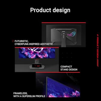 ASUS ROG Strix OLED XG27AQDMG gaming monitor ― 27-inch (26.5-inch viewable) 1440p glossy WOLED panel, 240 Hz, 0.03 ms, custom heatsink, OLED Anti-flicker, ASUS OLED Care, G-SYNC® compatible
