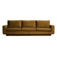BePureHome 3-zits Bank 'Fame' Velvet, kleur Honing Geel - thumbnail