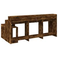 Bureau met LED-verlichting 200x104x91 cm hout gerookt eiken - thumbnail