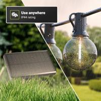 Solar String Light 5m - G40 Filament lampen - 2700K Warm wit - IP44 Waterdicht - 4 Lichtmodi - 300 Lumen - thumbnail