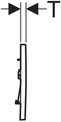 Geberit Sigma 20 (ex Sigma 30) bedieningspaneel mat wit voor Sigma reservoirs 8cm (UP720) en 12cm (UP320)