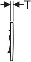Geberit Sigma 20 (ex Sigma 30) bedieningspaneel mat wit voor Sigma reservoirs 8cm (UP720) en 12cm (UP320) - thumbnail