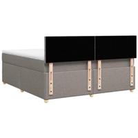 Boxspring met matras stof taupe 180x200 cm - thumbnail