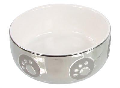 Katteneetbak royal zilver/wit 13 cm Eet-en-drinkbakken-kat Gebr. de Boon - Gebr de boon
