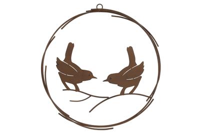 Decostar Countryfield Wandversiering Birdy roest