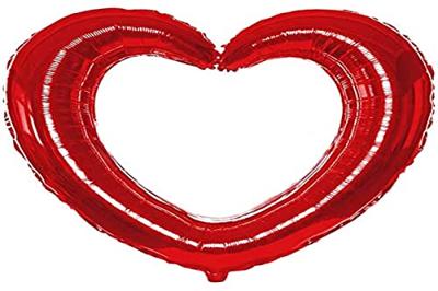 Folieballon Hartvormige Fotolijst Rood