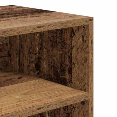 Boekenkast 60x30x71,5 cm bewerkt hout oud houtkleurig